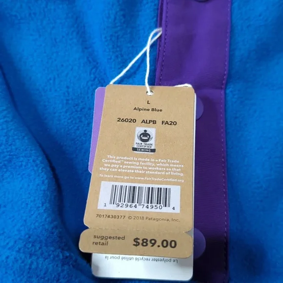 Patagonia Fleece Micro D Snap-T Pullover CORPORATE LOGO Women's Size Large - Picture 6 of 8